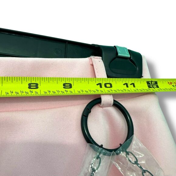 NEW Hot Topic Pastel Pink Pleated Mini O Chain Mini Skirt Size Small Ruffle Sexy - Picture 5 of 7